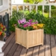 Wood raised garden bed