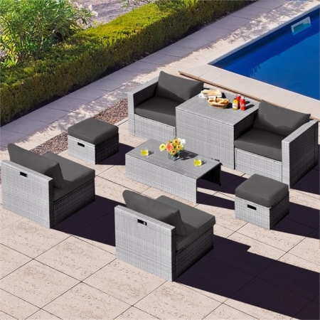 all-weather rattan sectional sofa