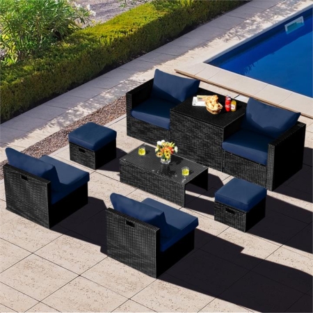 all-weather rattan sectional sofa