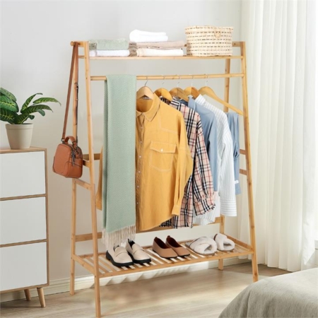 bamboo clothing rack