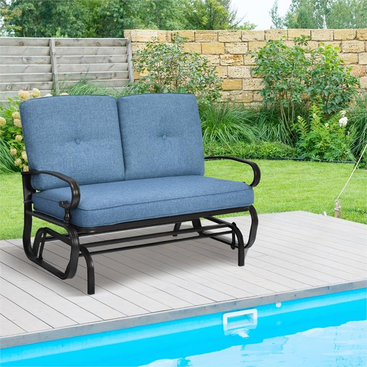 outdoor patio loveseat glider