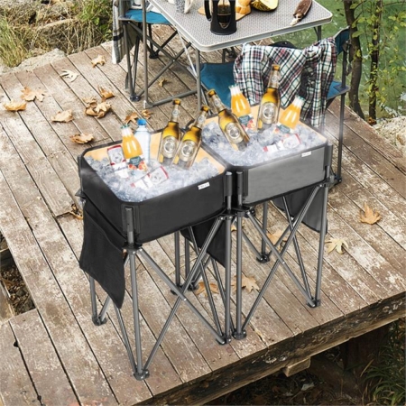 Folding camping tables for outdoors