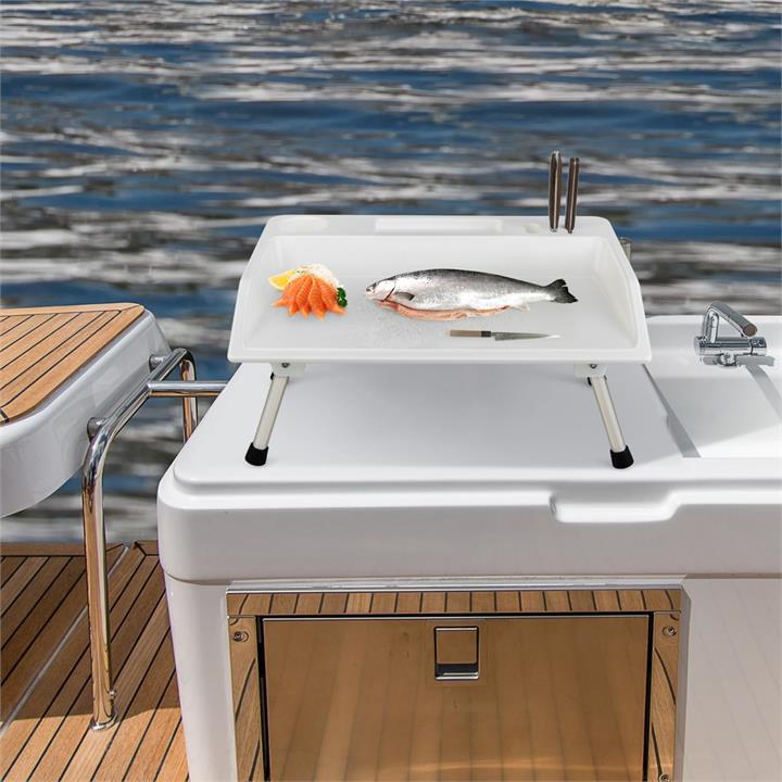 fish fillet table with knife slot