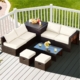 all-weather rattan sectional sofa