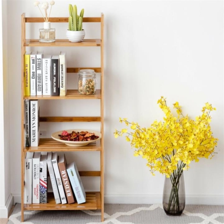 4 tier bamboo pot rack