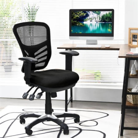 Office chair with adjustable back