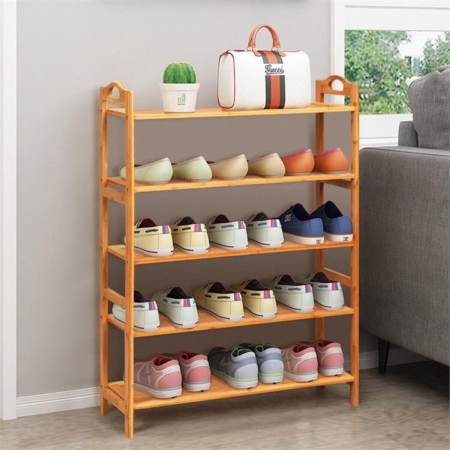 Bamboo shoe rack