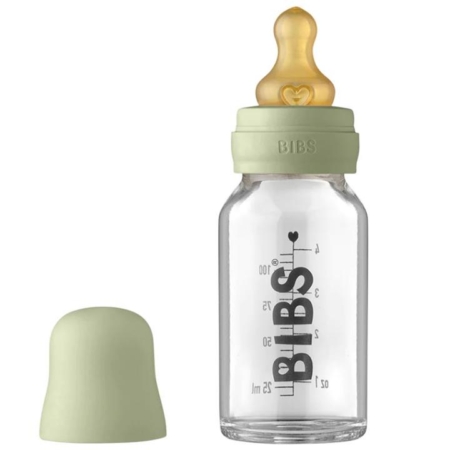 Bibs Baby Glass Bottle Complete Set 110ml - Sage