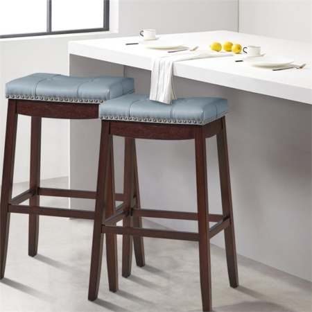 Leather bar stool