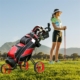 quick folding golf push cart with brakable wheels