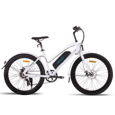 VALK Vista 26" 36V 250W Ladies Step-Through Electric Bike - White