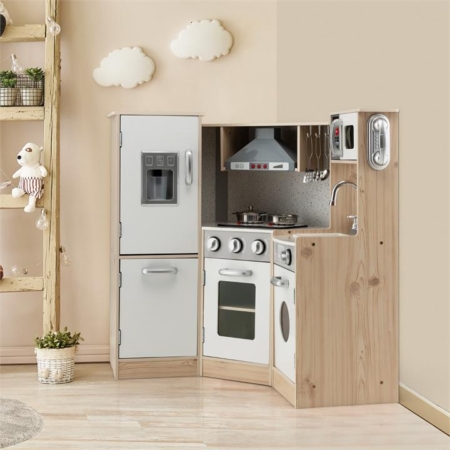 kids corner wooden kitchen playset