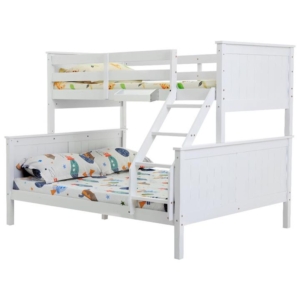 KINGSTON SLUMBER Triple Wooden Single Over Double Bunk Bed Frame for Kids