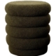 Lucia Round Boucle Stool Khaki