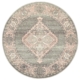 Avenue Grey Round Stain-Resistant Rug