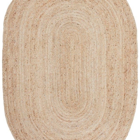 Bondi Natural Hand-Braided Jute Oval Rug