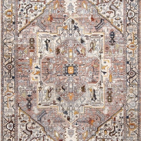 Heriz Mushroom Turkish Hand Loomed Woven Rug