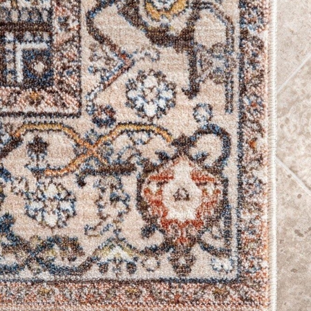 Heriz Mushroom Turkish Hand Loomed Woven Runner