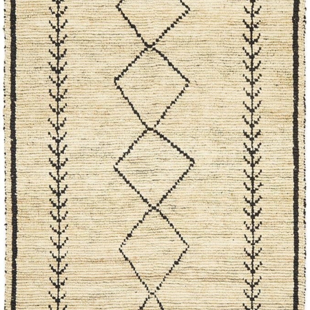 Kenya 27 Ivory Tribal Luxe Hand Woven Jute Rug