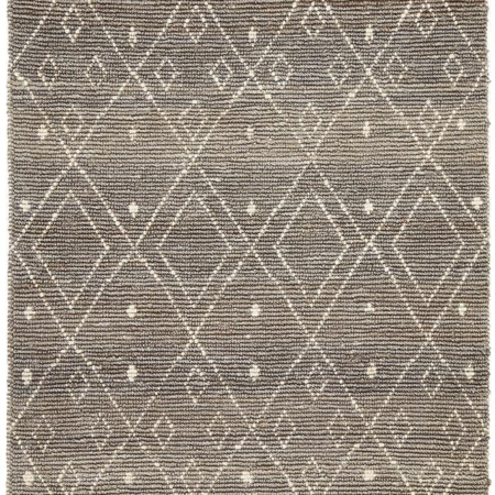 Kenya 27 Grey Tribal Luxe Hand Woven Jute Rug