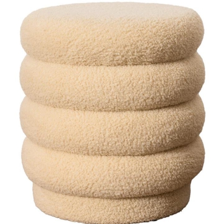 Lucia Round Boucle Stool Cream