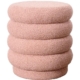 Lucia Round Boucle Stool Blush