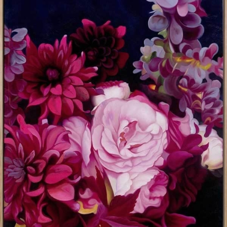 Midnight Blooms Canvas Art Print