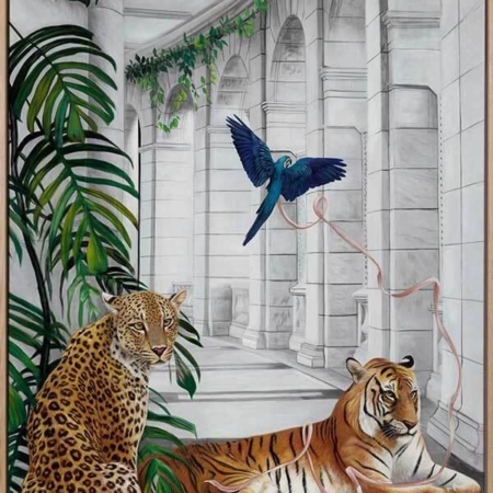 Big Cat Club Canvas Art Print