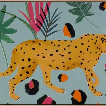 Walking Cheetah Canvas Art Print