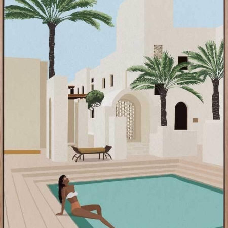 Poolside Paige Canvas Art Print