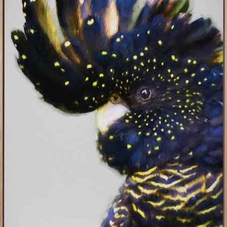 Black and Gold Left Canvas Art Print