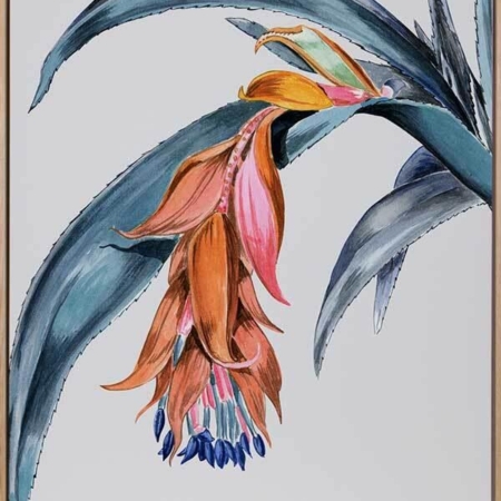 Crimson Bloom Dusk Canvas Art Print