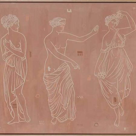 Sorority Sisters Dark Canvas Art Print