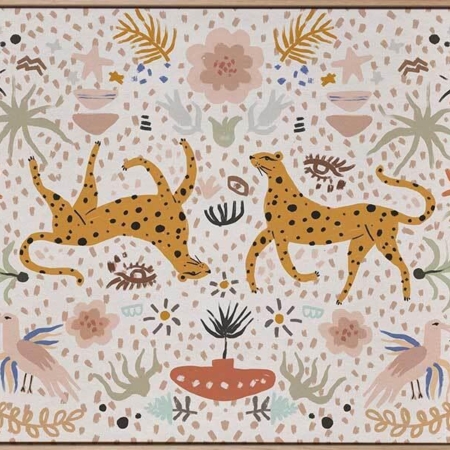 Leaping Leopards Canvas Art Print