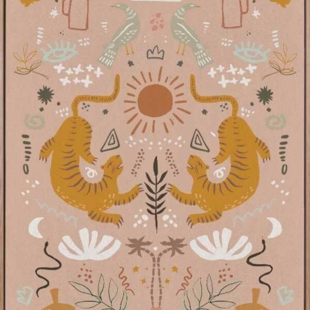 Sun Tiger Canvas Art Print