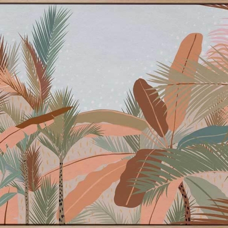 Peach Beach Canvas Art Print