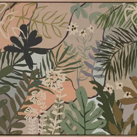 Jungle Florals Canvas Art Print