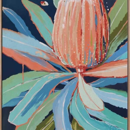 Coral Banksia Canvas Art Print