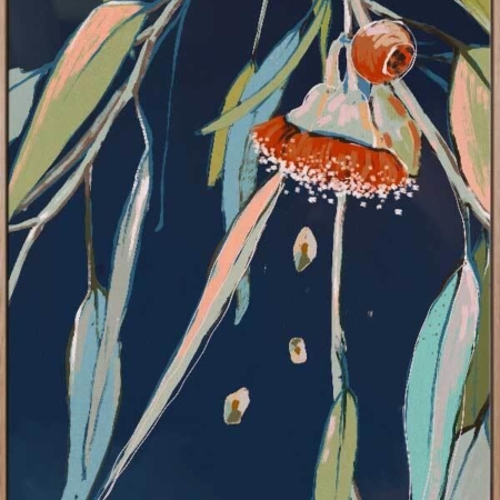 Coral Flowering Gum Canvas Art Print