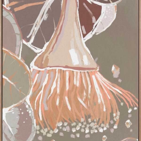 Peach Flowering Gum Canvas Art Print