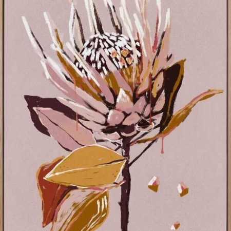 Blush Protea Canvas Art Print