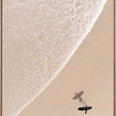 Solitary Surfer Canvas Art Print