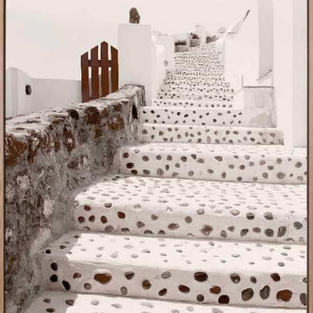 Stairs of Santorini Canvas Art Print