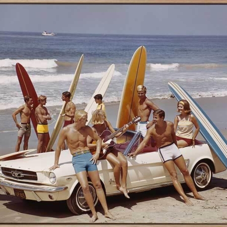 Summer Beach Ride I Canvas Art Print