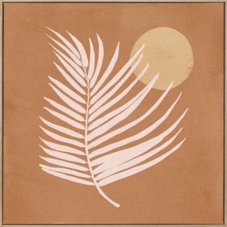 Sunrise Palm Bronze Canvas Art Print