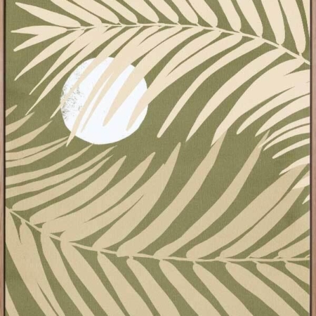 Under the Moonlight II Green Canvas Art Print