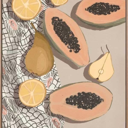 Fruta de bomba Canvas Art Print