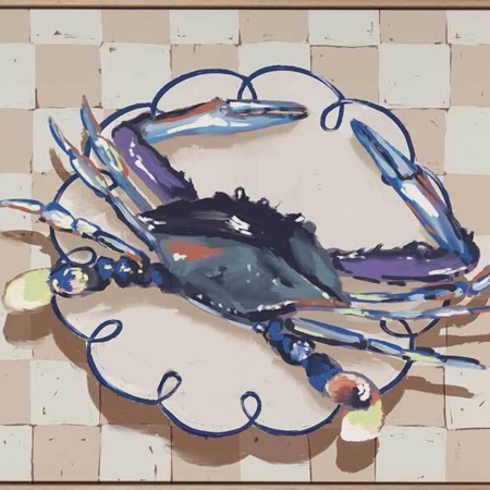 Late Lunch Blue Canvas Art Print