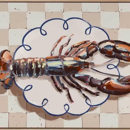 Alfresco Dinner Red Canvas Art Print