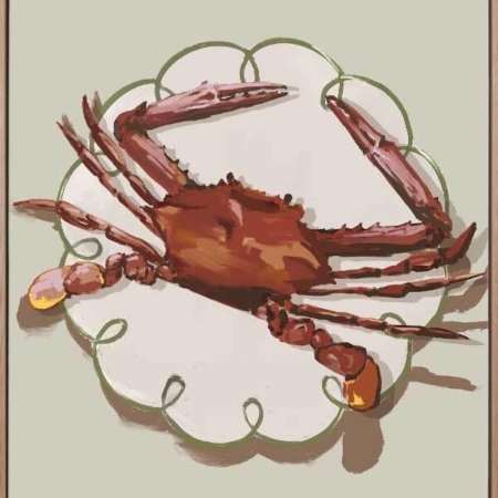 Crustacean Beige Canvas Art Print